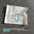 Zestaw zbierania krwi w zakresie bezpieczeństwa jednorazowego z uchwytem